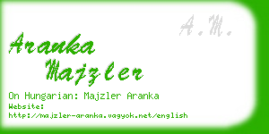 aranka majzler business card